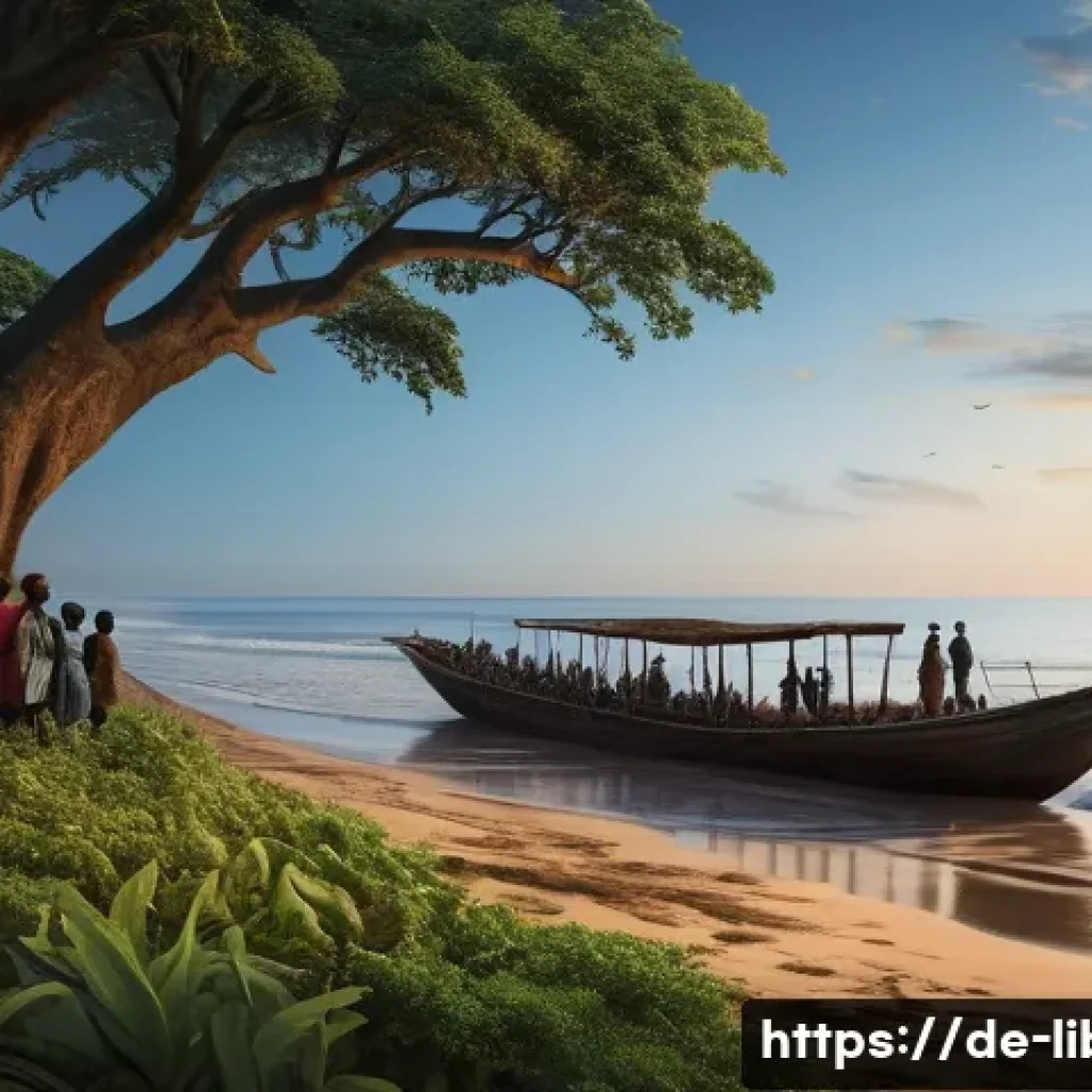 라이베리아 역사 개요 - **Prompt: The Dawn of a New Home in Liberia (1822)**
    "A vibrant, historically accurate depiction...