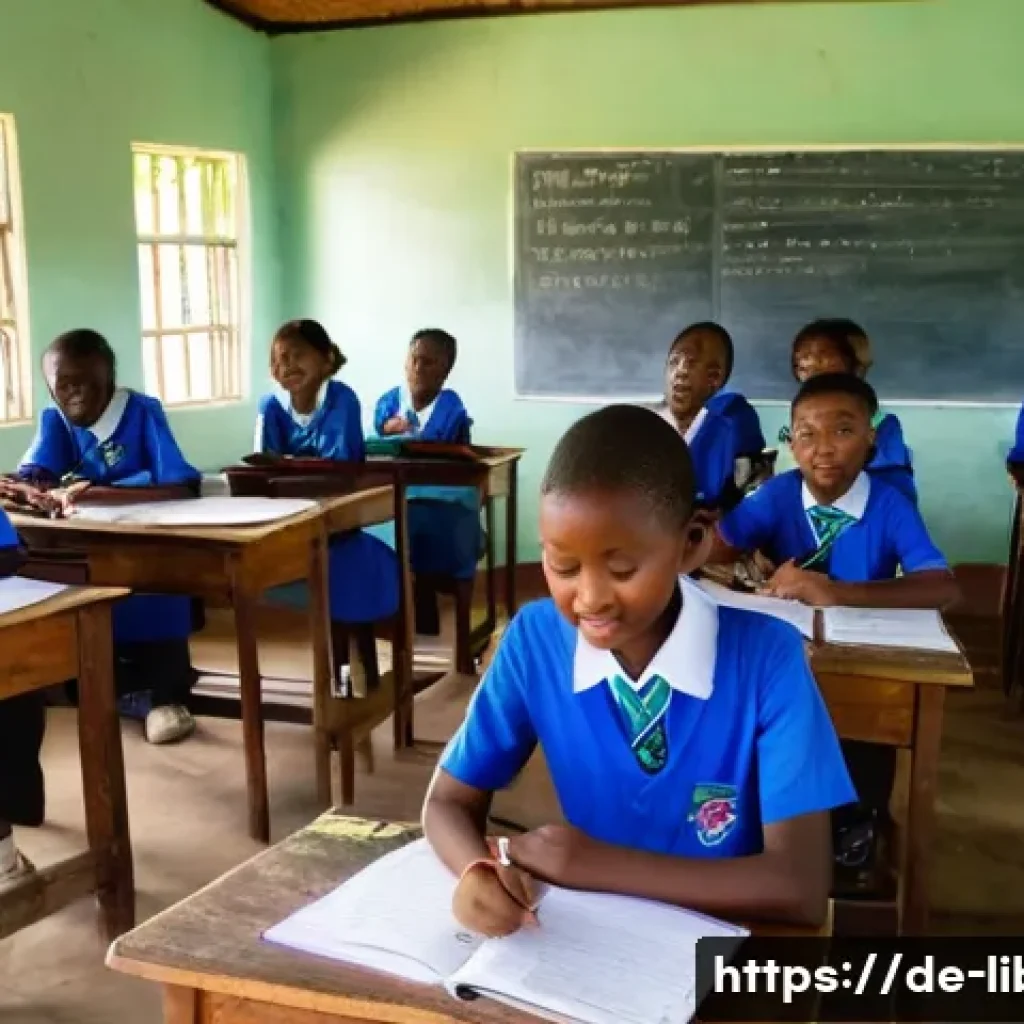 라이베리아의 교육 시스템과 주요 대학 - **Prompt 1: A Modern Digital Classroom in Liberia**
"A vibrant, newly built school classroom in ...
