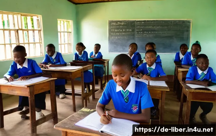 라이베리아의 교육 시스템과 주요 대학 - **Prompt 1: A Modern Digital Classroom in Liberia**
"A vibrant, newly built school classroom in ...